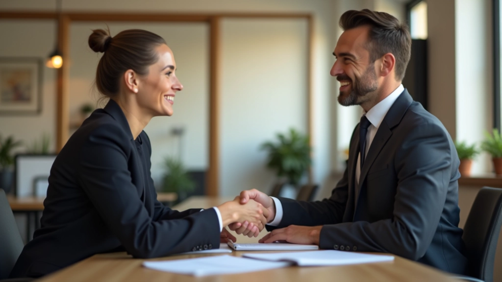 Persone che raggiungono un accordo positivo dopo una conversazione costruttiva, con espressioni sollevate